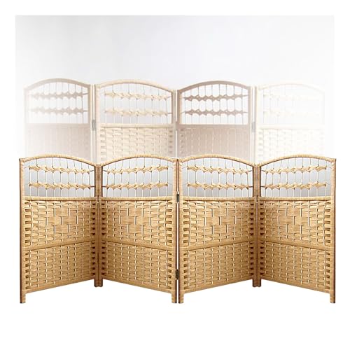 LWZQRVCT Kleiner Raumteiler, Kurzer Sichtschutz Aus Holz for Den Innenbereich, Zusammenklappbare Sichtschutzpaneele Mit Doppelscharnier, for Das Schlafzimmerbüro Zu Hause(Color1,4 Panels) von LWZQRVCT
