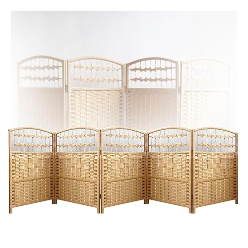 LWZQRVCT Kleiner Raumteiler, Kurzer Sichtschutz Aus Holz for Den Innenbereich, Zusammenklappbare Sichtschutzpaneele Mit Doppelscharnier, for Das Schlafzimmerbüro Zu Hause(Color1,5 Panels) von LWZQRVCT