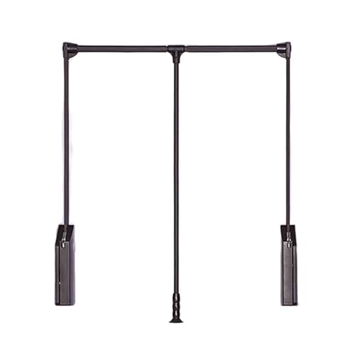 LWZQRVCT Zweiwege-Puffer-Schrankstange for Herunterziehen, Kleiderschrank-Hebeschiene, Organizer Aus Aluminiumlegierung, for Aufhängen Von Kleidung, Aufbewahrungssystem(400-510mm) von LWZQRVCT