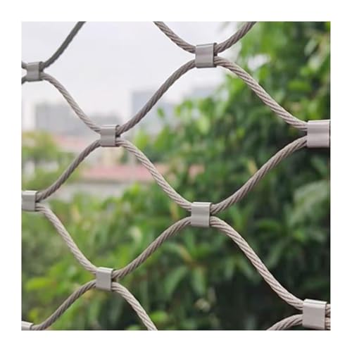 LXBAMKEA Edelstahl-Drahtseil-Kabelgeflecht, Anpassen Flexibles Kabelgeflecht, Außenbereich Garten-/Bauernhof-Balustrade Maschendrahtnetz, Balkontreppe Absturzsicherungszaun(20 cm) von LXBAMKEA