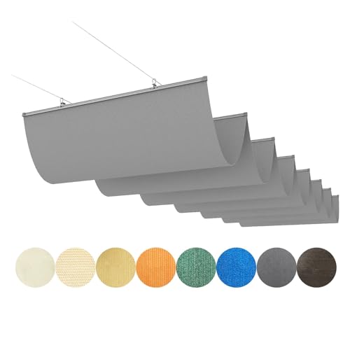 LXBAMKEA Einziehbare Welle Sonnensegel, U-förmiges Schieberollo, UV- Und Sonnenschutz Teleskop-Überdachung, Pergola-Abdeckung, Outdoor Garten-Veranda-Terrassendach Markisenschutz von LXBAMKEA
