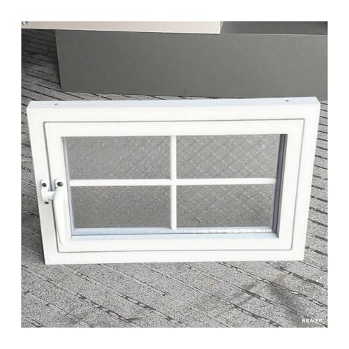 LXBAMKEA Kellerfenster, Schuppenfenster, Bündige Einbaufenster Gehärtetes Glas Fenster Mit Griff, 360° Drehbar Lüftungsfenster Für Hühnerstall Haushalt Garage Dachboden Garage(80x35cm) von LXBAMKEA