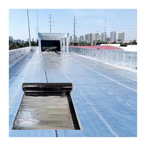 LXBAMKEA Selbstklebend Asphalt Wasserdicht Dach Reparaturband, Aluminiumfolie Bitumenband, Wärmedämmung Dichtheit Schuppendachpappe, Wand Böden Dachböden Dachböden Fenster Verkleidung(60x100cm) von LXBAMKEA