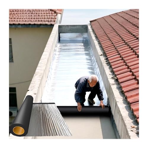 LXBAMKEA Selbstklebend Schuppen Dachpappe, Wasserdicht Dachreparaturband, Bitumen-Isolierband Für Wand-/Boden-/Rohr-/Fensterabdichtung UV-Schutz Unterlagsrolle(10x100cm) von LXBAMKEA
