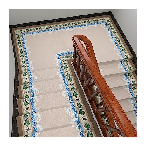LXBAMKEA Volle Rolle Treppenstufen-Teppich, Selbstklebend Treppenauflagen, Heimtreppe Rutschhemmende Treppenteppiche, Kinder Ältere Menschen Haustiere Freundlich Stufenbodenmatt (Color : Camel Color( von LXBAMKEA