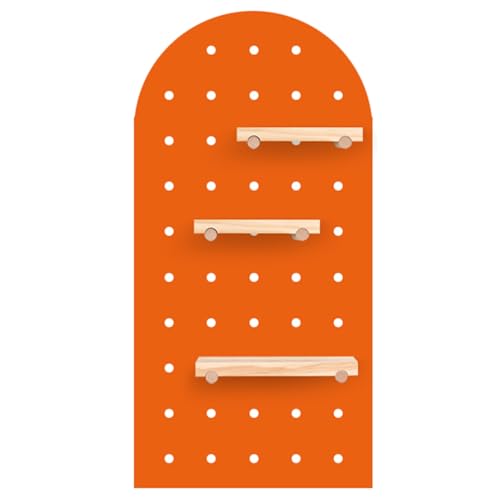 Pegboard-Platten & -Einheiten, Pegboard-Kombinationsset, Wandhalterung Display Pegboard, Zuhause Garage Bastelraum Werkstatt Küche Büro Wand-Organizer, Display Regale ( Color : Orange , Size : 15.75x3 von LXBAMKEA
