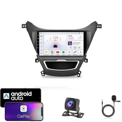 9" Android 14 Autoradio for Hyundai Elantra 2011–2016 | Kabelloses CarPlay und Android Auto | Plug & Play-GPS | Kostenlose Rückfahrkamera | Behält die Lenkradsteuerung bei(T6 8 Core 4G+WiFi 8G+128G) von LXBche