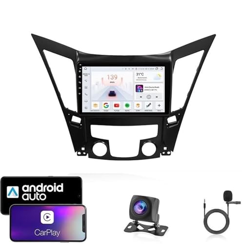 9" Android 14 Autoradio for Hyundai Sonata i40 i45 2011-2015 | Kabelloses CarPlay & Android Auto | Plug & Play-GPS | Kostenlose Rückfahrkamera | Behält die Lenkradsteuerung bei(T6 8 Core 4G+WiFi 8G+12 von LXBche