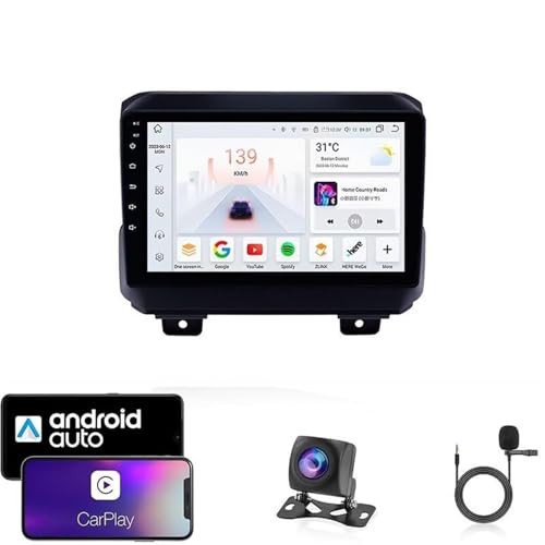 9" Android 14 Autoradio for Jeep Wrangler JL 2018–2019 | Kabelloses CarPlay und Android Auto | Plug & Play-GPS | Kostenlose Rückfahrkamera | 4G/WLAN | Behält die Lenkradsteuerung bei(T5 8 Core 4G+WiFi von LXBche