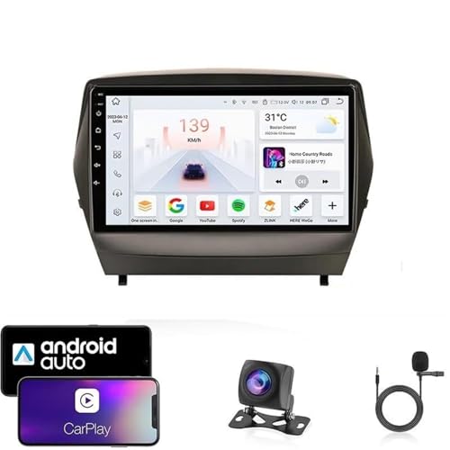 9-Zoll-Autoradio mit Android 14 for Hyundai Tucson 2009–2015 | Kabelloses CarPlay und Android Auto | Plug & Play-GPS | Kostenlose Rückfahrkamera | Behält die Lenkradsteuerung bei(T6 8 Core 4G+WiFi 8G+ von LXBche