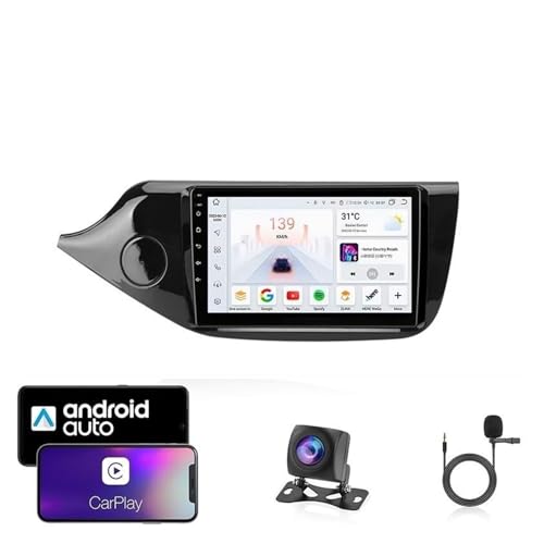 9-Zoll-Autoradio mit Android 14 for Kia Cee’d 2012–2018 | Kabelloses CarPlay und Android Auto | Plug-and-Play-GPS-Navigation | Kostenlose Rückfahrkamera | Behält die Lenkradsteuerung bei(T1 4 Core WiF von LXBche
