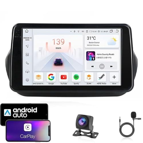 Android 14 Autoradio für Fiat Fiorino Qubo 2008-2017| Hochwertiges kapazitives Touchscreen-Autoradio | CarPlay/Android Auto | GPS-Navigation | Bluetooth | Rückfahrkamera | Plug-and-Play(T3 8 Core 4G+W von LXBche