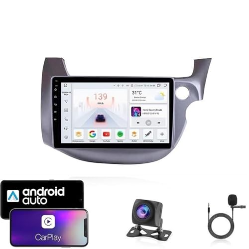 Android 14 Autoradio für Honda FIT JAZZ 2007-2014| Hochwertiges kapazitives Touchscreen-Autoradio | CarPlay/Android Auto | GPS-Navigation | Bluetooth | Rückfahrkamera | Plug-and-Play(T4 8 Core 4G+WiFi von LXBche