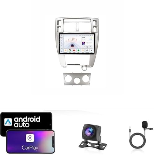 Android 14 Autoradio für Hyundai Tucson 2005-2009| Hochwertiges kapazitives Touchscreen-Autoradio | CarPlay/Android Auto | GPS-Navigation | Bluetooth | Rückfahrkamera | Plug-and-Play(T3 8 Core 4G+WiFi von LXBche