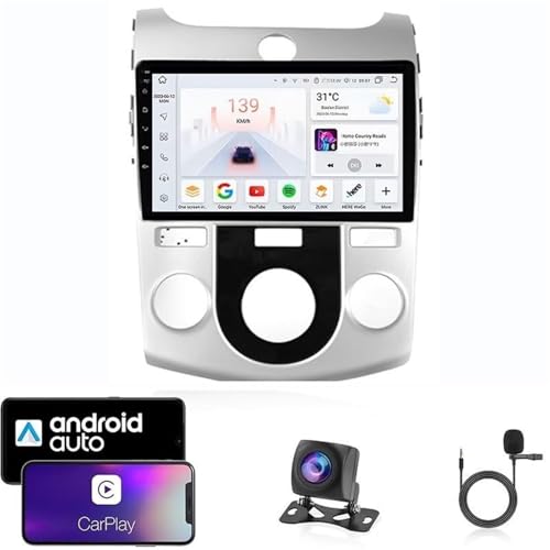 Android 14 Autoradio für KIA Cerato 2 2008-2013| Hochwertiges kapazitives Touchscreen-Autoradio | CarPlay/Android Auto | GPS-Navigation | Bluetooth | Rückfahrkamera | Plug-and-Play(T6 8 Core 4G+WiFi 8 von LXBche