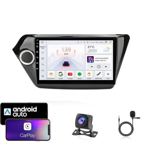 Android 14 Autoradio für KIA Rio 3 2011-2016| Hochwertiges kapazitives Touchscreen-Autoradio | CarPlay/Android Auto | GPS-Navigation | Bluetooth | Rückfahrkamera | Plug-and-Play(T4 8 Core 4G+WiFi 4G+6 von LXBche