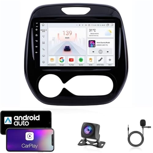 Android 14 Autoradio für Kaptur Captur 2016-2019| Hochwertiges kapazitives Touchscreen-Autoradio | CarPlay/Android Auto | GPS-Navigation | Bluetooth | Rückfahrkamera | Plug-and-Play(T6 8 Core 4G+WiFi von LXBche