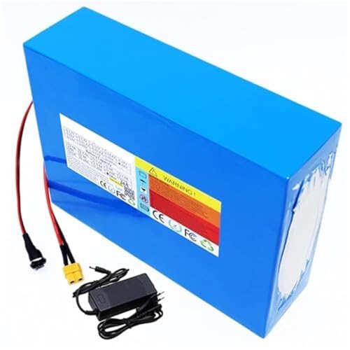 LXBche 48 V 30 Ah Lithium-E-Bike-Akkupack – 13S6P mit 40 A BMS, T-Stecker und XT60-Anschluss, inkl. 54,6 V 2 A Ladegerät for Elektro-Fahrrad-Scooter(XT60) von LXBche
