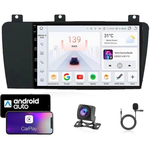 LXBche Android 14-Autoradio für Volvo XC70 V70 S60 2004–2009 | 9-Zoll-Touchscreen | CarPlay/Android Auto | 8-Core 4G-GPS-Navigation | Bluetooth 5.0 | Plug & Play | Lenkradsteuerung(T3 8 Core 4G+WiFi 2 von LXBche