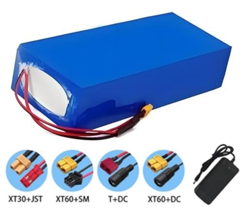 LXBche Lithium-Ionen-Elektrofahrradakku 72 V 30 Ah 20S4P mit Ladegerät und integriertem BMS-Schutz for Elektrofahrradmotoren(XT60+DC) von LXBche