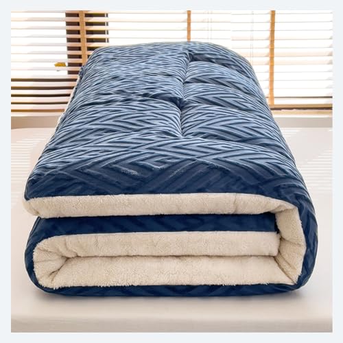 LXBche Tatami Matte Isomatte Futon Möbel traditionelle Matratze Boden faltbare Matratze aufrollbar rutschfeste und atmungsaktive Matratze einfach zu verstauen und tragbar für Couch ( Color : Blue-10cm von LXBche