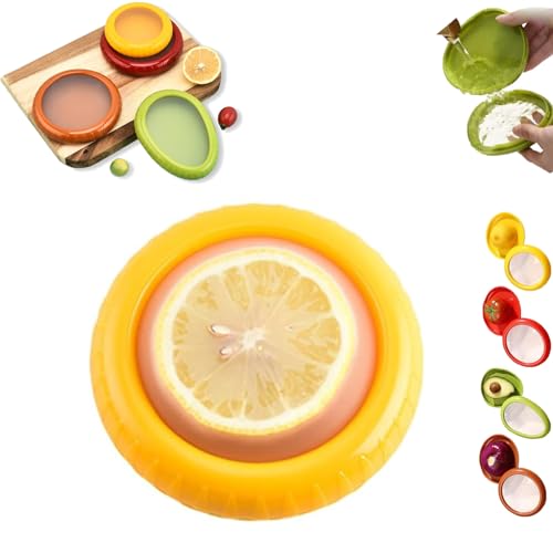 LXCJZY Silicone Fruit Storage Box, Container To Keep Fresh, Reusable Fruit Vegetable Containers for Fridge Keep Fresh Fruit Storage Container to Keep Fresh Vegetable (Yellow) von LXCJZY