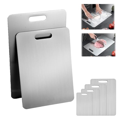 LXCJZY Titanium Cutting Board, Stainless Non Stick Chopping Board, Titanium Cutting Boards for Kitchen, Dishwasher Safe Ideal, Perfect for Various Cooking Tasks. (34 * 23/13.4 * 9in) von LXCJZY
