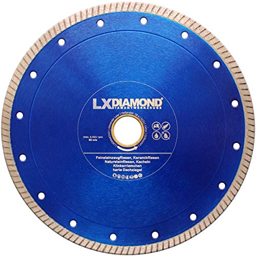 LXDIAMOND Diamant-Trennscheibe 300mm x 25,4mm Premium Diamantscheibe für Fliesen Feinsteinzeug Bodenfliesen Kreamik Natursteinfliesen Klinkerriemchen - extra dünn für exakte Schnitte 300 mm von LXDIAMOND