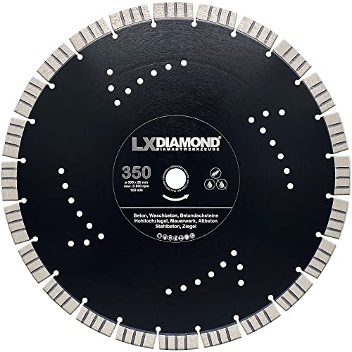 LXDIAMOND Diamant-Trennscheibe 350mm x 20,0mm Premium 15mm Segmente passend für Beton Stahlbeton Waschbeton Universal Diamantscheibe für Winkelschleifer Trennjäger 350 mm LXDIAMOND Diamant-Trennscheibe 350mm x 20,0mm Premium 15mm Segmente passend für Beton Stahlbeton Waschbeton Universal Diamantscheibe für Winkelschleifer Trennjäger 350 mm von LXDIAMOND