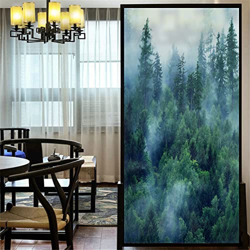 LXDWEI Dekorative Fensterfolie Sichtschutz Berge Wald Statisch Haftende Fensteraufkleber Kein Kleber Mattierte Fensterverkleidungen Fenster Fenster Tönung 82x130 cm LXDWEI Dekorative Fensterfolie Sichtschutz Berge Wald Statisch Haftende Fensteraufkleber Kein Kleber Mattierte Fensterverkleidungen Fenster Fenster Tönung 82x130 cm von LXDWEI