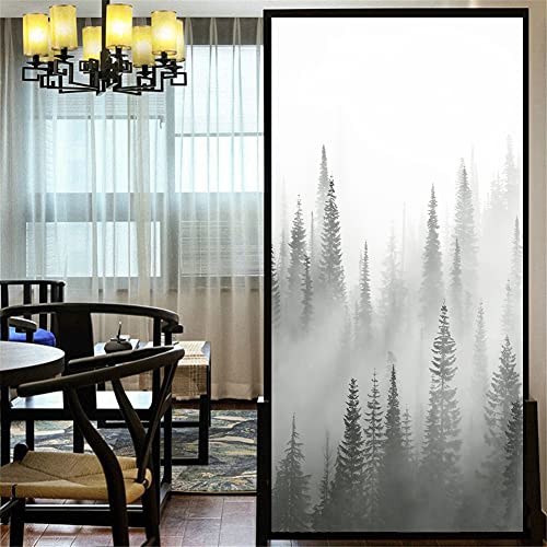 LXDWEI Sichtschutz-Fensterfolie dekorativer Nebel Wald statisch haftend kein Kleber Fensterfolie Fensterbehandlungen Fensteraufkleber 60x100 cm LXDWEI Sichtschutz-Fensterfolie dekorativer Nebel Wald statisch haftend kein Kleber Fensterfolie Fensterbehandlungen Fensteraufkleber 60x100 cm von LXDWEI