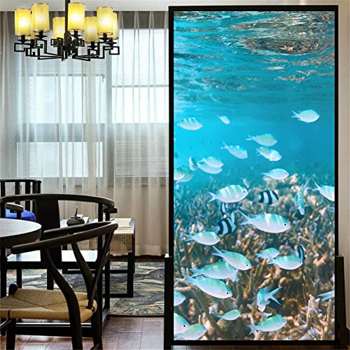 Sichtschutz-Fensterfolie Strandlandschaft M Buntglas-Fensteraufkleber statische Haftung dekorative mattierte Fensterfolien Fensterabdeckungen 40x100 cm Sichtschutz-Fensterfolie Strandlandschaft M Buntglas-Fensteraufkleber statische Haftung dekorative mattierte Fensterfolien Fensterabdeckungen 40x100 cm von LXDWEI