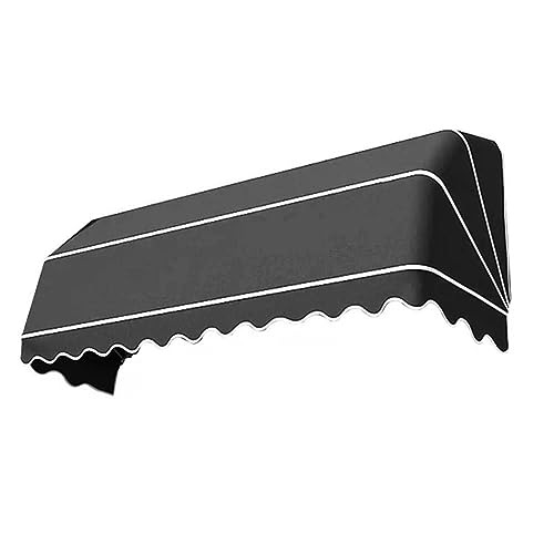 Fenster -Markise Fixed Baldachin Terrassenabdeckung Im Freien Faltbarer Polyester -Sonnenschattenabdeckung, Deck -Baldachin -Balkon Für Wohngewerbe (Farbe : Schwarz, Größe : 145X60X60CM) von LXHELIVERY