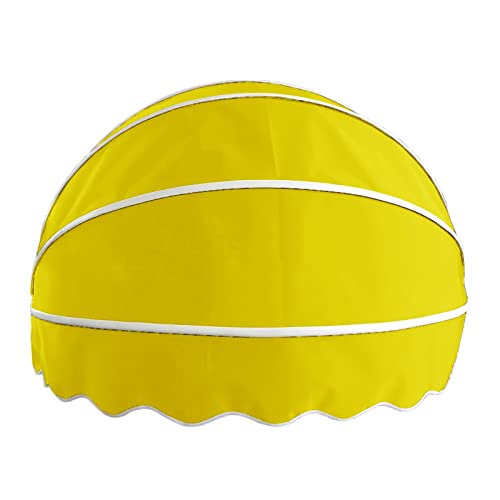 Fenster Markise Kuppel Tür Vordach, Teleskopisch Zusammenklappbares Halbkugelförmiges Türvordach, Für Pergola Veranda Dekoration, (Farbe : Gelb, Größe : 90cm) von LXHELIVERY