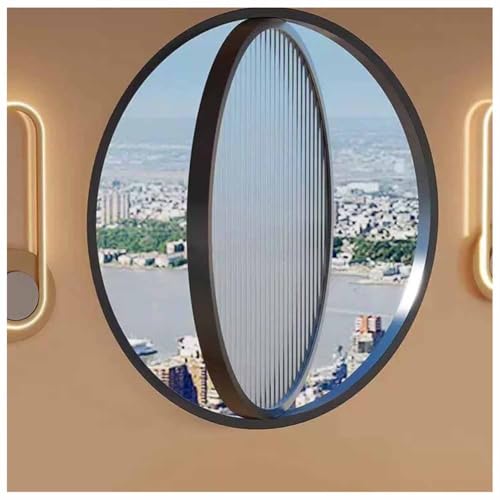LXHELIVERY 360°-Grad-Drehfenster – Bullauge Mit Aluminiumrahmen Für Die Heimdekoration – Bündig Montiertes Schuppenfenster Für Beleuchtung Und Belüftung(Black-a,100 cm/39.4") von LXHELIVERY