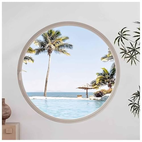 LXHELIVERY Aluminium-Lüftungsfenster Rundes Bullauge Mit Griffen 360°-Sichtschutzglas Für Dachboden, Küche Und Arbeitszimmer(White-b,100 cm/39.4") von LXHELIVERY