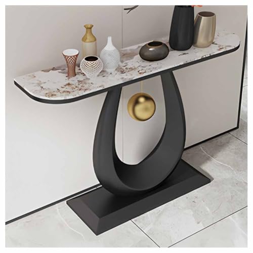 LXHELIVERY Eingangstisch – Konsolentisch, Schmaler Sofatisch Für Flur, Wohnzimmer, Schlafzimmer, Foyer – Einfach Zu Montieren(Black-c,100x30x80 cm) von LXHELIVERY