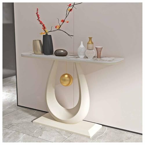 LXHELIVERY Eingangstisch – Konsolentisch, Schmaler Sofatisch Für Flur, Wohnzimmer, Schlafzimmer, Foyer – Einfach Zu Montieren(White-c,100x30x80 cm) von LXHELIVERY