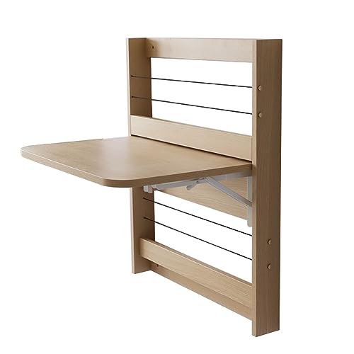 LXHELIVERY Wandmontierter Klapptisch Klappbarer Hängetischschrank Mit Lagerregalen Für Arbeitszimmer, Schlafzimmer, Badezimmer Oder Balkon (Farbe : A, Größe : 75x63x75cm) von LXHELIVERY