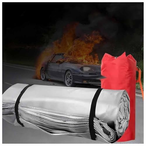 Notfall-Brandschutzdecke – Aus Flammhemmender Glasfaser (1 Stück) Für Unfälle Mit Elektro-/Kraftstofffahrzeugen(8x10 m/26.2x32.8 ft) von LXHELIVERY