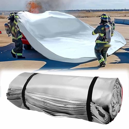 Notfall-Feuerdecke Fürs Auto – 1 Stück, Große Fiberglasdecke Für Unfälle Mit Elektro-/Kraftstofffahrzeugen(6x8 m/19.6x26 ft) von LXHELIVERY