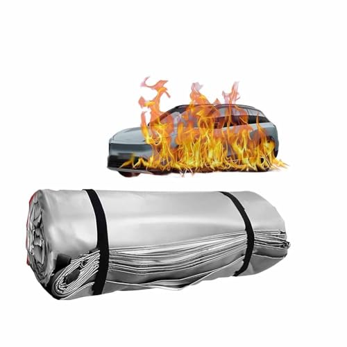 Notfall-Feuerlöschdecke Fürs Auto Glasfaser-Feuerlöschdecke Spezial-Flammschutztuch Für Die Brandbekämpfung Für Unfälle Mit Elektro-/Kraftstofffahrzeugen(6x6 m/19.6x19.6 ft) von LXHELIVERY