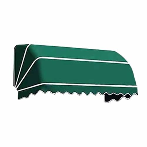 Patio-einziehbare Markise, Fenstermarkise, Türvordach -Faltbare Polyester-Sonnenschutzhülle Mit Aluminiumrahmen Für Deck, Garten (Farbe : Grün, Größe : 110X80X80CM) von LXHELIVERY