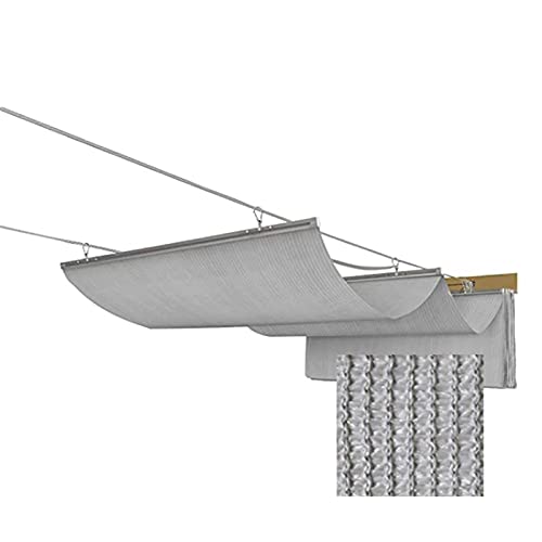Pergola-Schattenabdeckung -U-förmige Ersatzschirmabdeckung -mit Kabel-Hardware Für Patio-Deck-Yard-Veranda, Outdoor-Garten-Teleskop-Dach-Sonnensegel (Farbe : Hellgrau, Größe : 1x10m) von LXHELIVERY