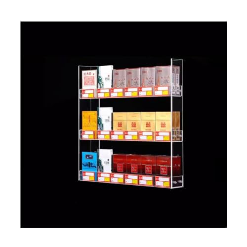 Zigarettenständer für kommerzielle Einzelhandel, Acryl, rechteckig, zur Wandmontage, Aufbewahrungsregal für Supermärkte, Einzelhandelsgeschäfte, Bars (Farbe: transparent, Größe: 39 x 6 x 38 cm) Zigarettenständer für kommerzielle Einzelhandel, Acryl, rechteckig, zur Wandmontage, Aufbewahrungsregal für Supermärkte, Einzelhandelsgeschäfte, Bars (Farbe: transparent, Größe: 39 x 6 x 38 cm) von LXHELIVERY