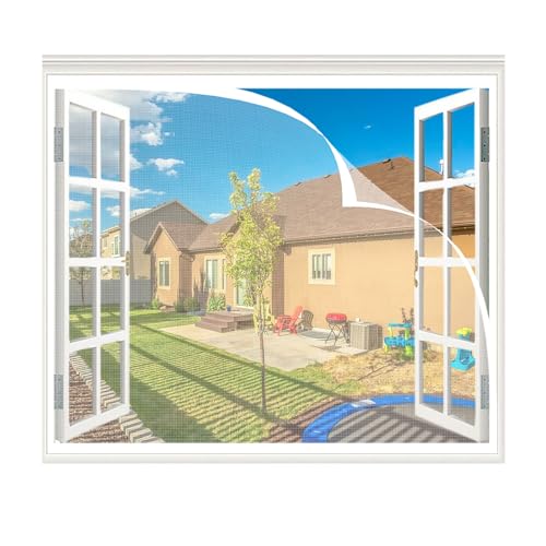 LXHFSH Fliegengitter für Fenster 200x230cm Selbstklebendes Fliegengitter für Fenster, Insektenschutz Fenster, Anti-Moskito-Vorhang, Verhindert das Eindringen von Insekten,Fliegen,Moskitos in Raum von LXHFSH