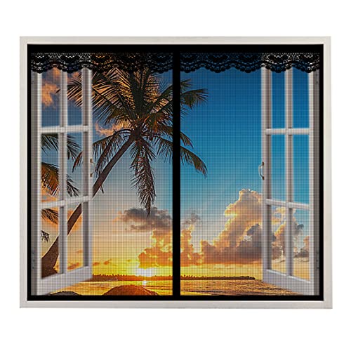 Magnet Fliegengitter Fenster 85cm x 205cm Schwarz Moskitoschutz Fliegenvorhang, Automatische Schließung, Insektenschutz Moskitonetz für Flure/Wohnzimmer Fenstern Magnet Fliegengitter Fenster 85cm x 205cm Schwarz Moskitoschutz Fliegenvorhang, Automatische Schließung, Insektenschutz Moskitonetz für Flure/Wohnzimmer Fenstern von LXHFSH