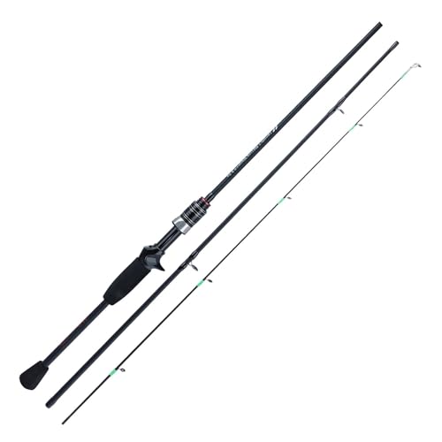 Casting-Spinnangelrute 1,8 m ultraleichte Kohlefaser-Rutenstange 3-teilig mit Eva-Griff Baitcasting-Angelrute 247 (Size : 2.1m - Casting Rod) von LXHZSY