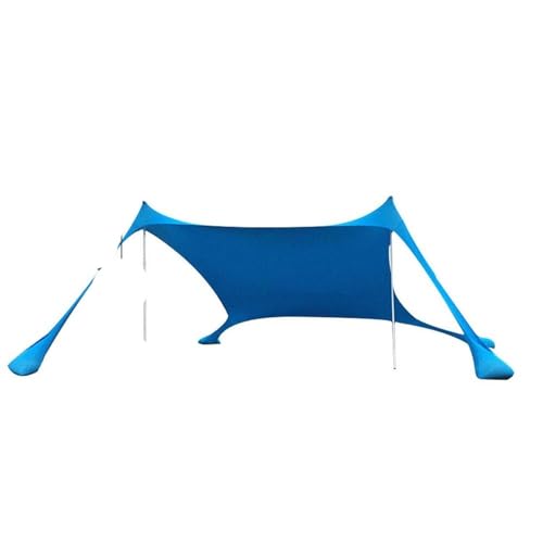 LXHZSY Sonnensegel Familien-Strandmarkise, 210 x 150 x 170 cm, ultraleichtes Sonnenschutzzelt mit Sandsack, tragbares UV-Stranddach(Blue) von LXHZSY