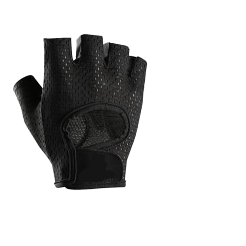 LXHZSY Trainingshandschuhe Herren Gewichtheben Gym Training Handschuhe Männer Frauen Fitness Bodybuilding Workout Hand Palm Protector rutschfeste Halbfinger Fahrradhandschuhe(XG21 Black,L) von LXHZSY